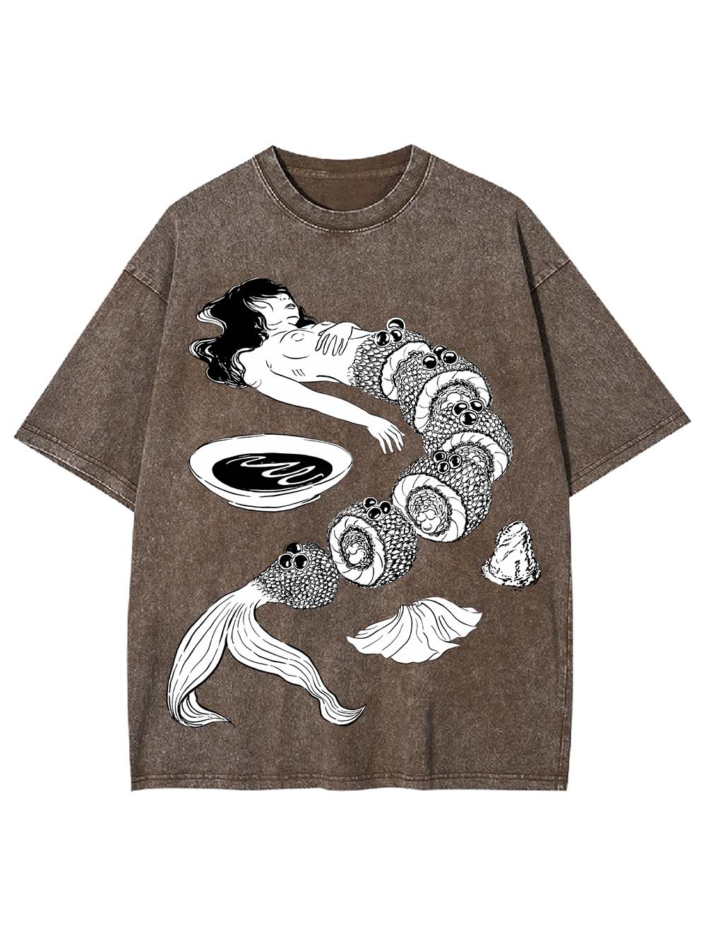 Human Sushi Slices Washed Tshirt