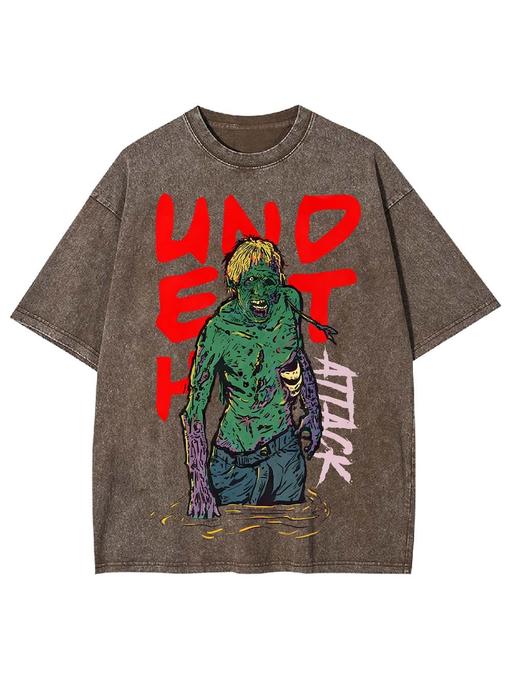 Under Attack Washed Tshirt-ClassyOutlaw Sale