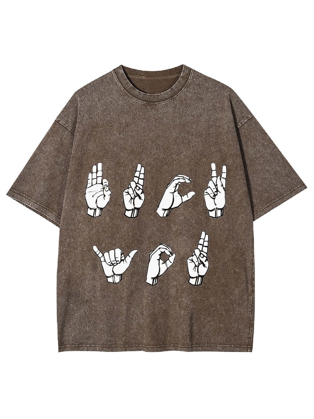F*Ck You In Sign Language Rude Washed Tshirt