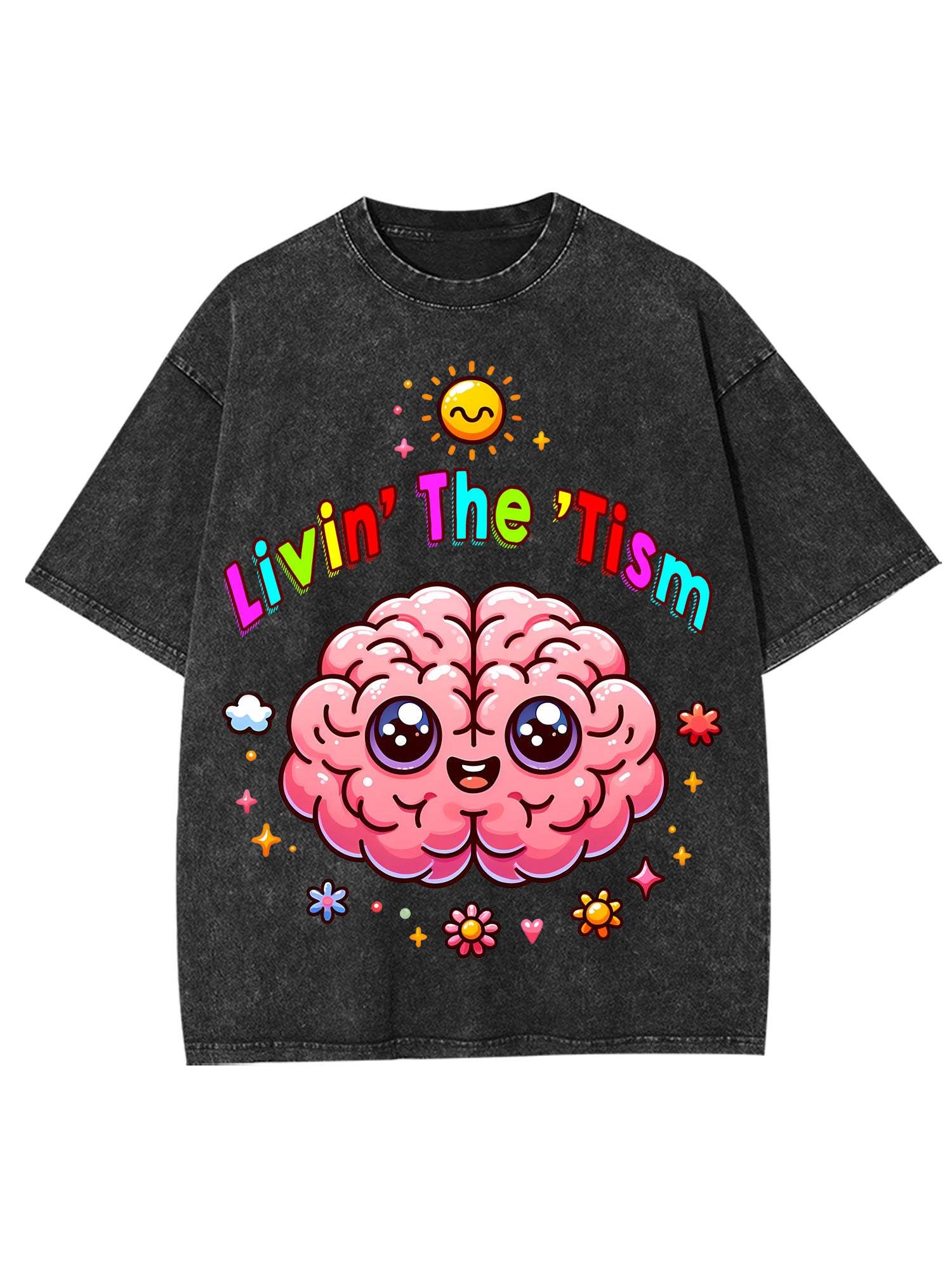 Livin' The' Tism Washed Tshirt