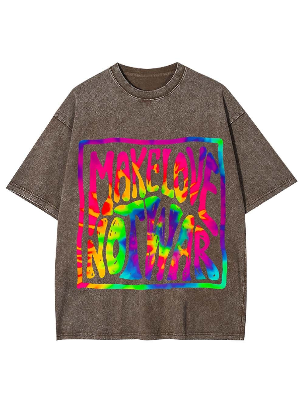 MAKE LOVE, NOT WAR WASHED TSHIRT