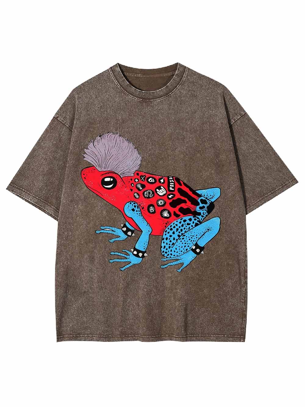 COLORFUL FROG WASHED TSHIRT