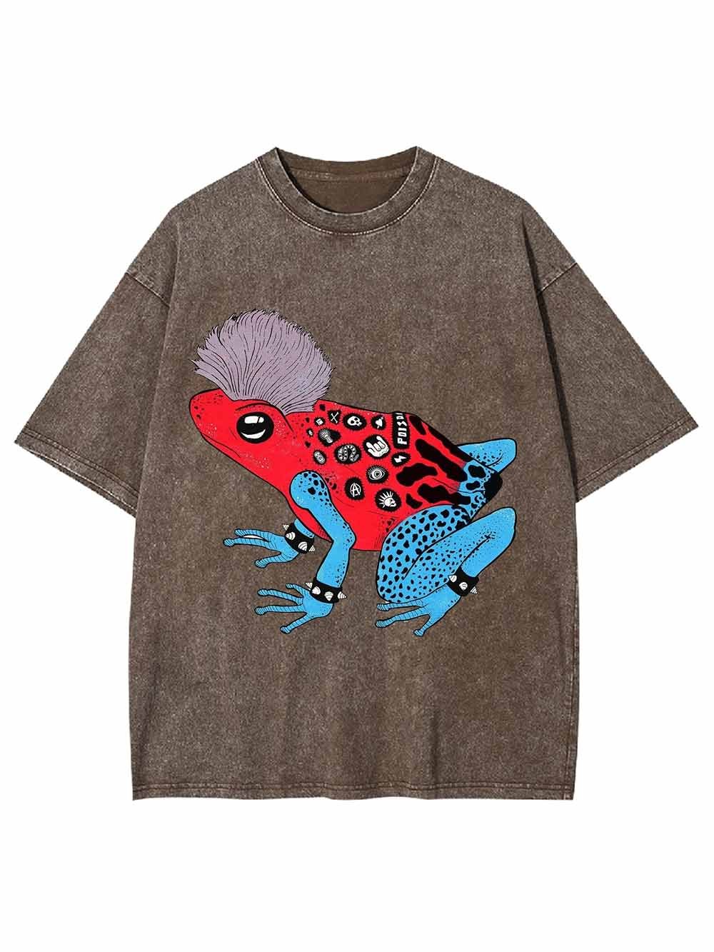 COLORFUL FROG WASHED TSHIRT