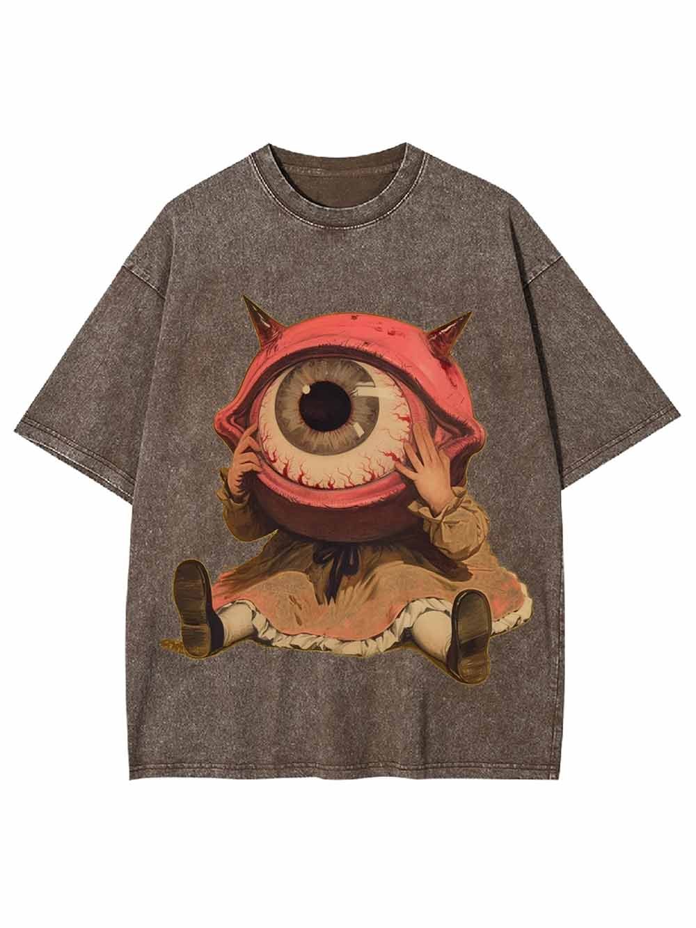 BIG EYE WASHED TSHIRT