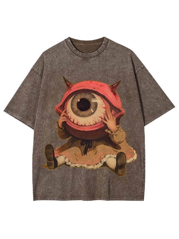 BIG EYE WASHED TSHIRT
