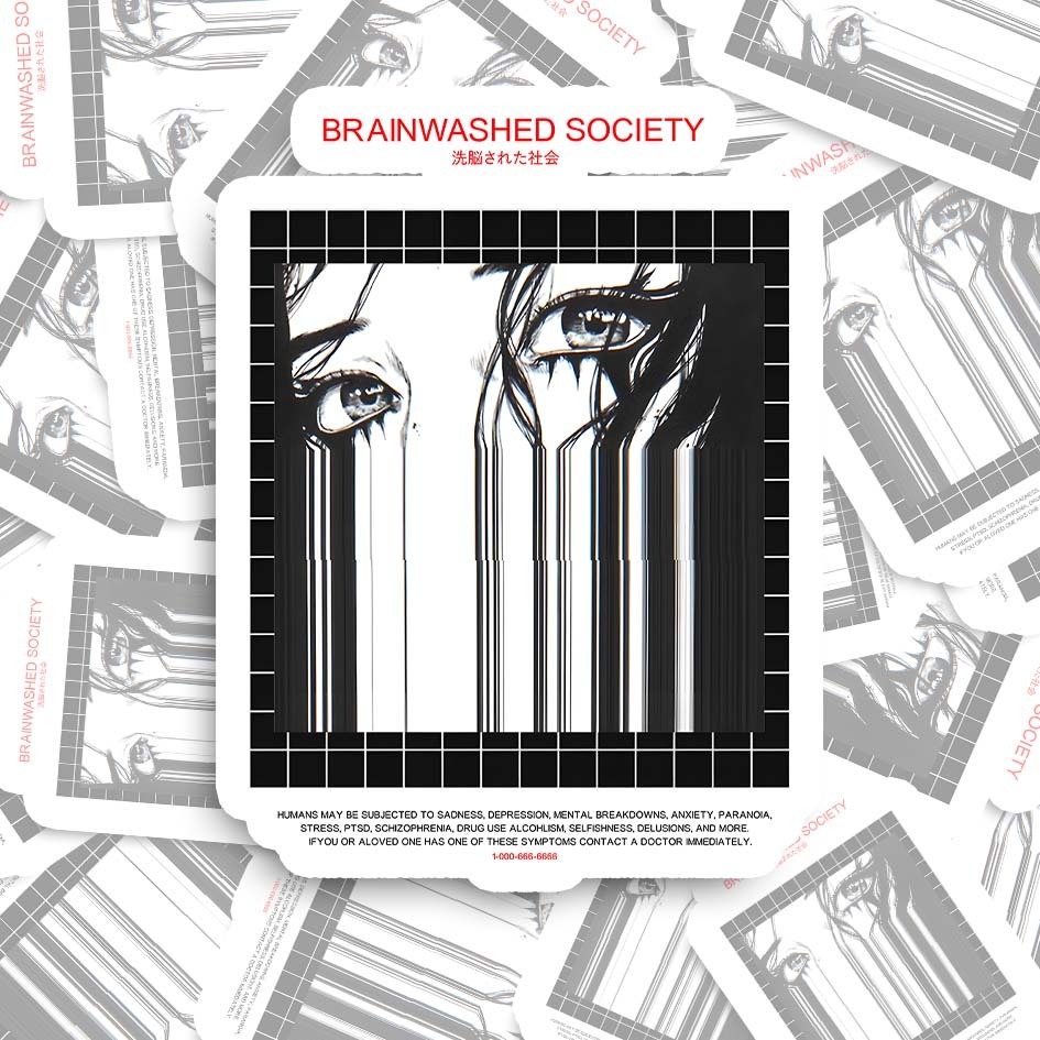 Brainwashed Society Sticker-ClassyOutlaw Sale