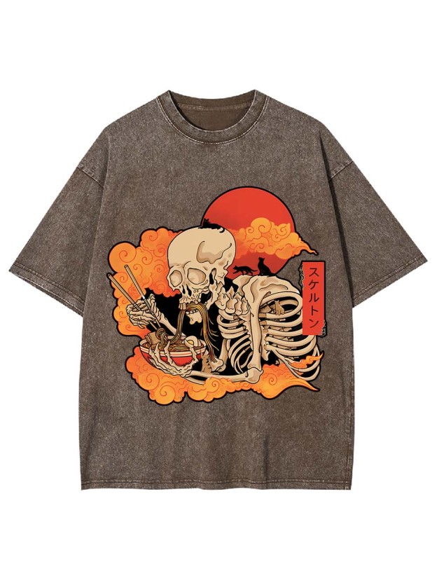 Ramen Skeleton Washed Tshirt