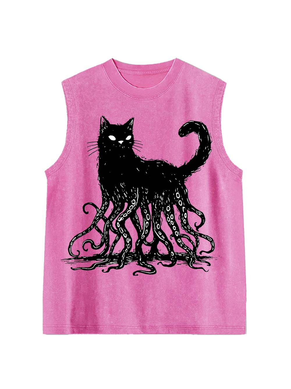 Octopus Tentacle Cat Washed Tank Top