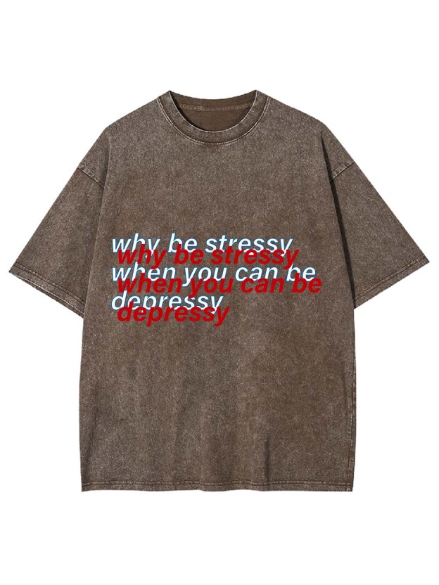 Stressy or Depressy? Washed Tshirt