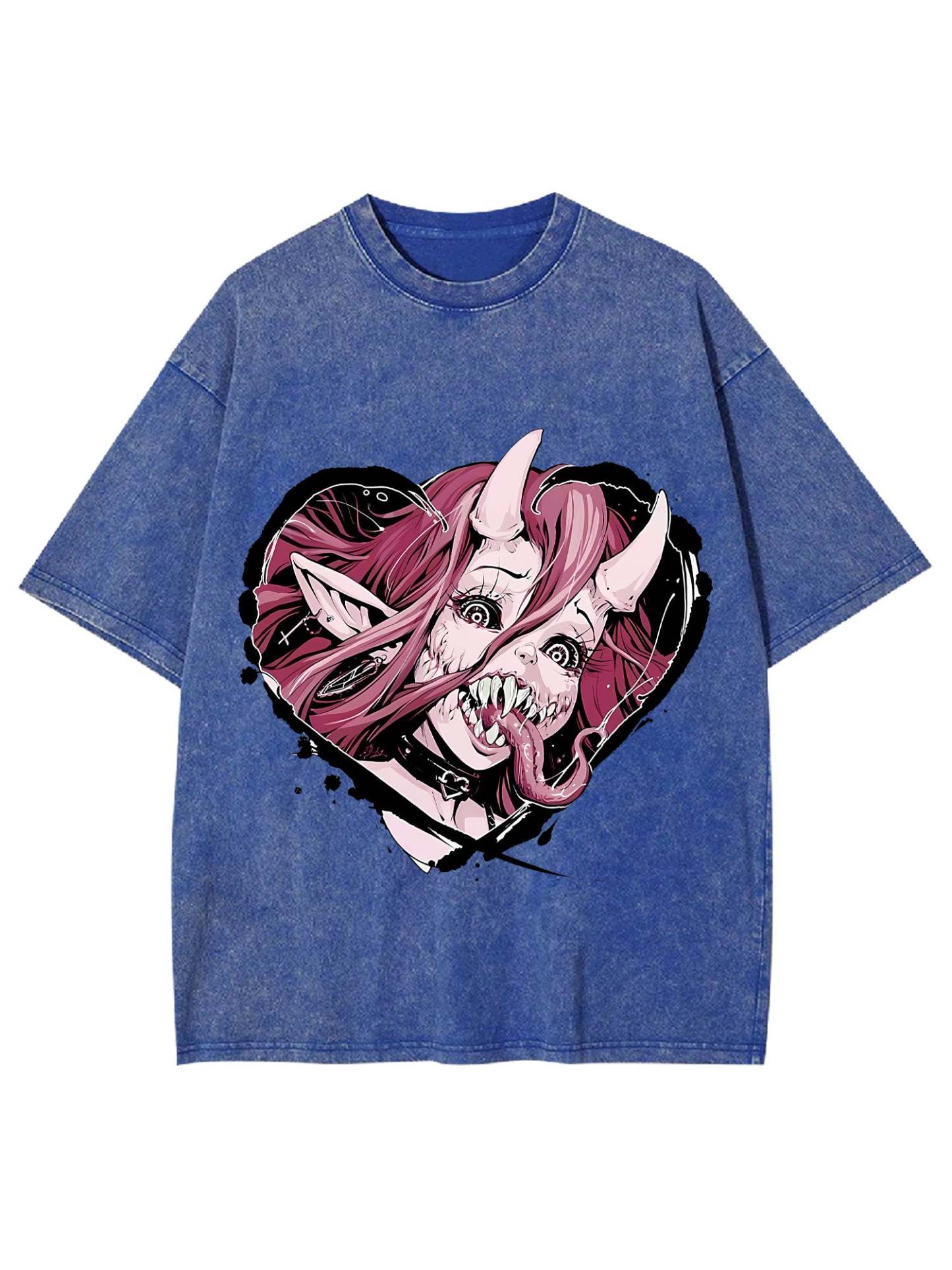 Heart Of The Demoness Washed Tshirt-ClassyOutlaw Sale