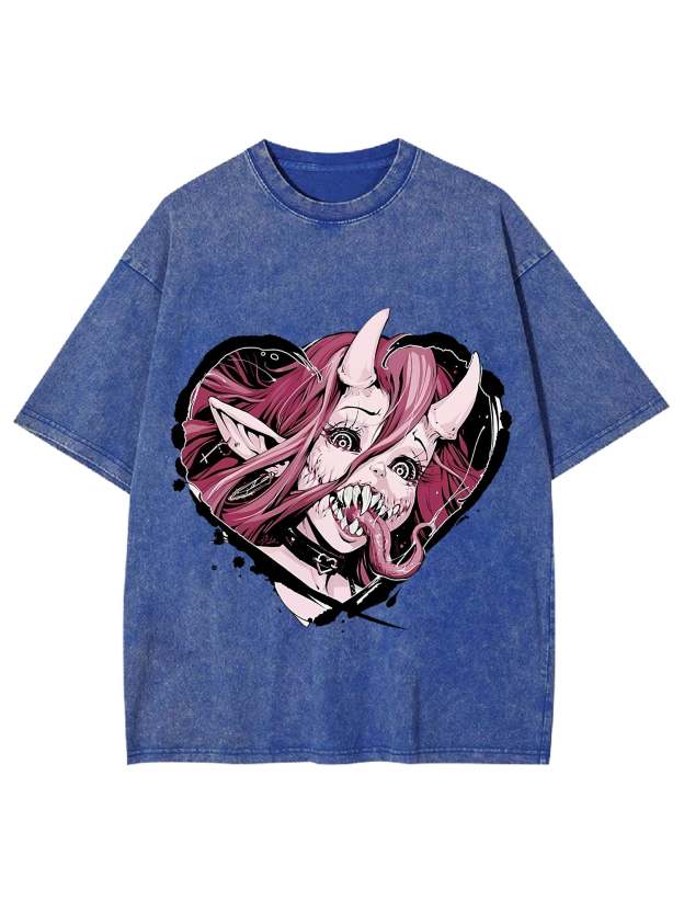 Heart Of The Demoness Washed Tshirt