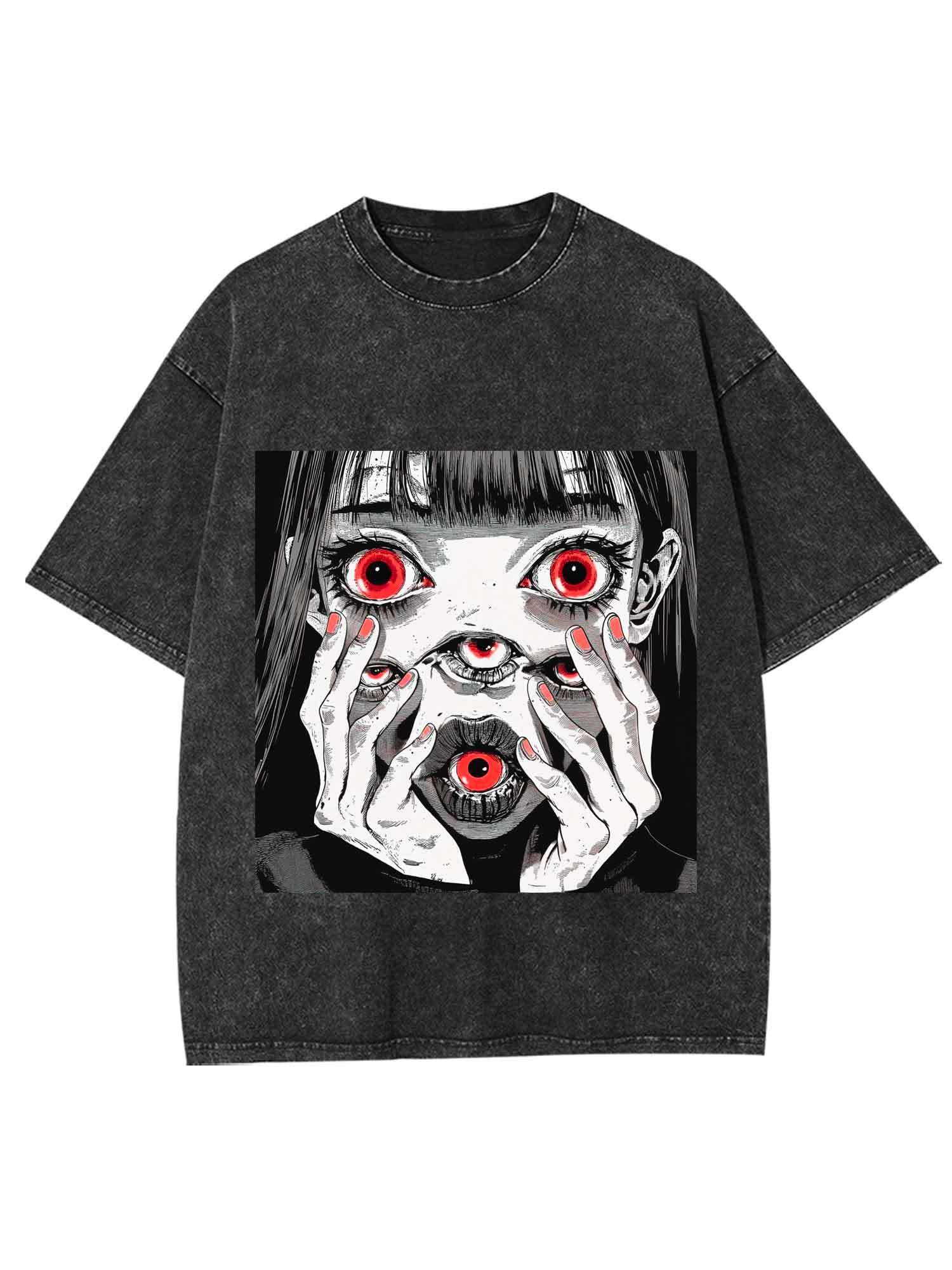Girl Of Eyeballs Washed Tshirt
