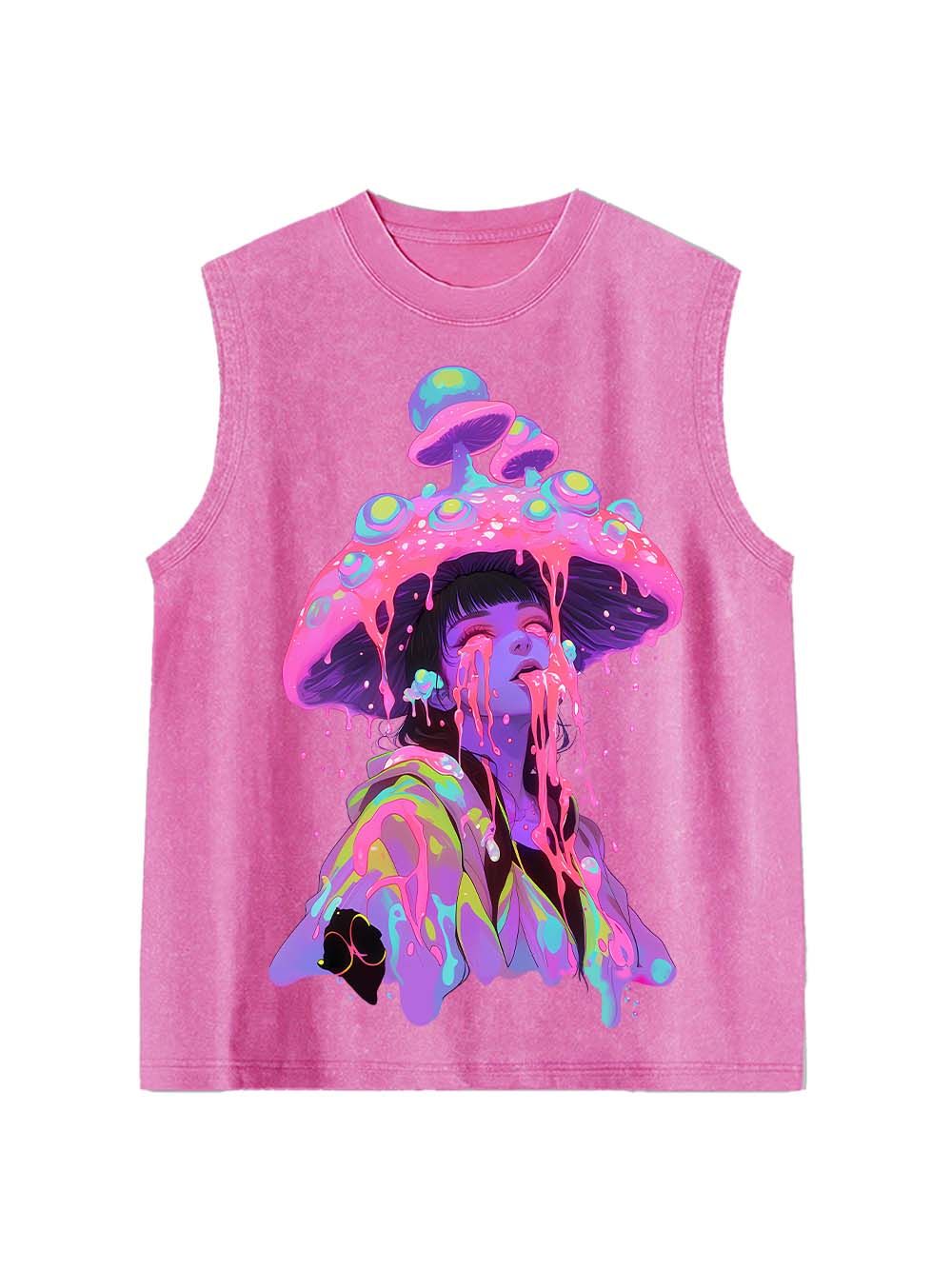 Mushroom Dreamscape Washed Tank Top
