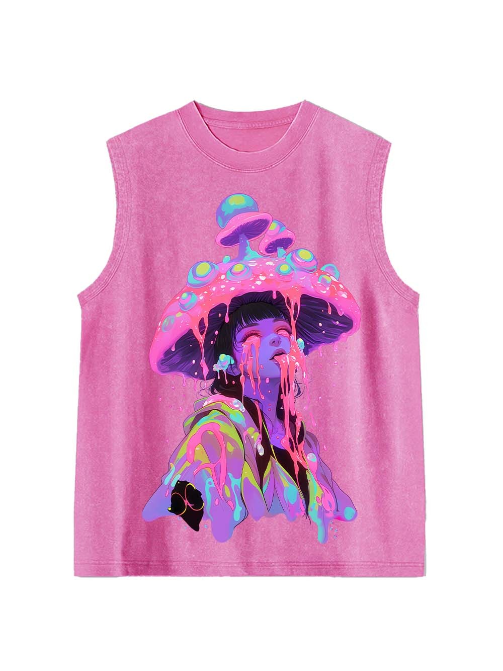 Mushroom Dreamscape Washed Tank Top