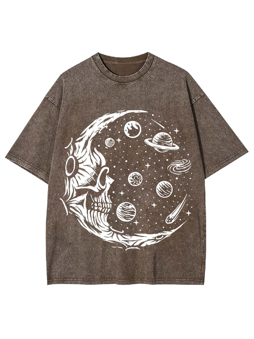 COSMIC SKULL MOON WASHED TSHIRT