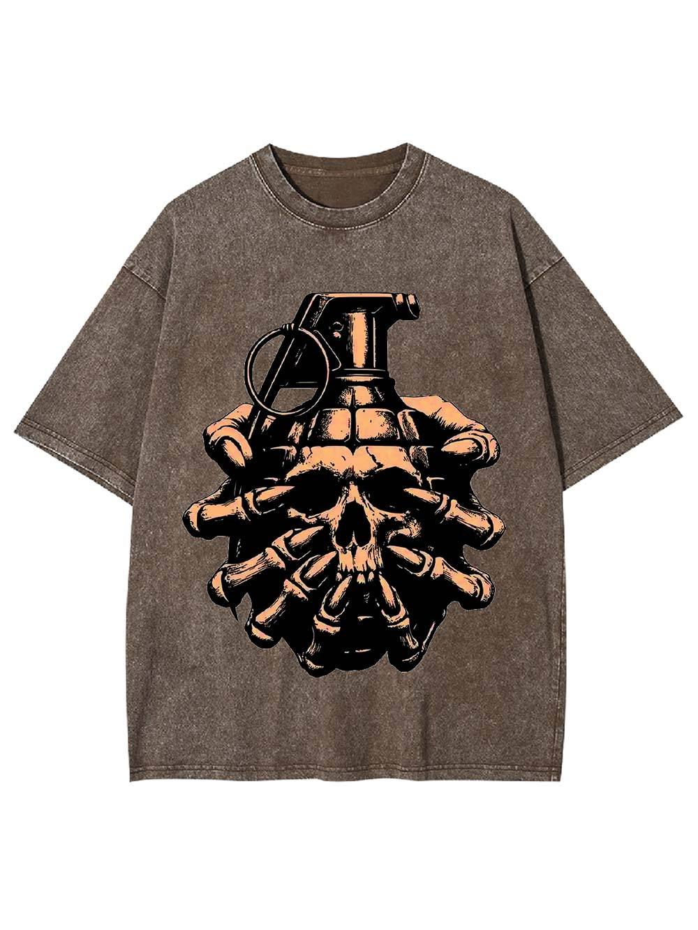 Skull Grenade Washed Tshirt