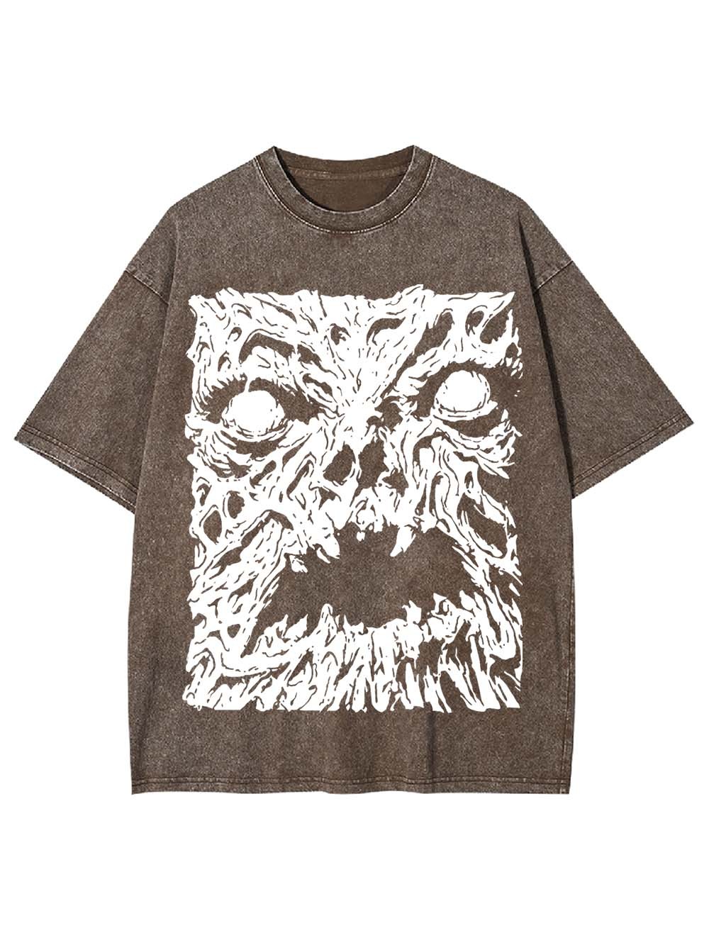 The Melting Face of Horror Washed Tshirt