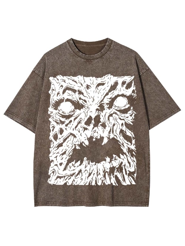 The Melting Face of Horror Washed Tshirt
