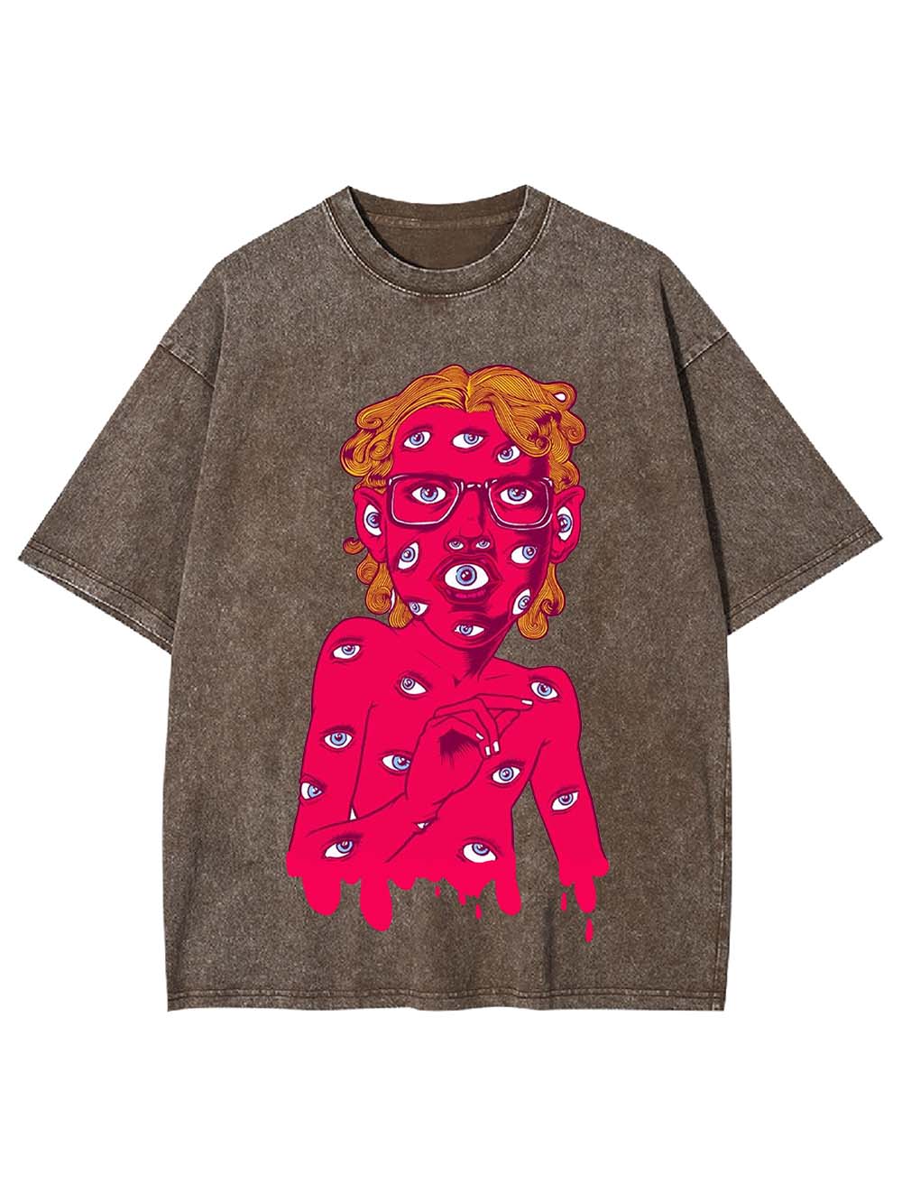 EYE-COVERED ENIGMA WASHED TSHIRT