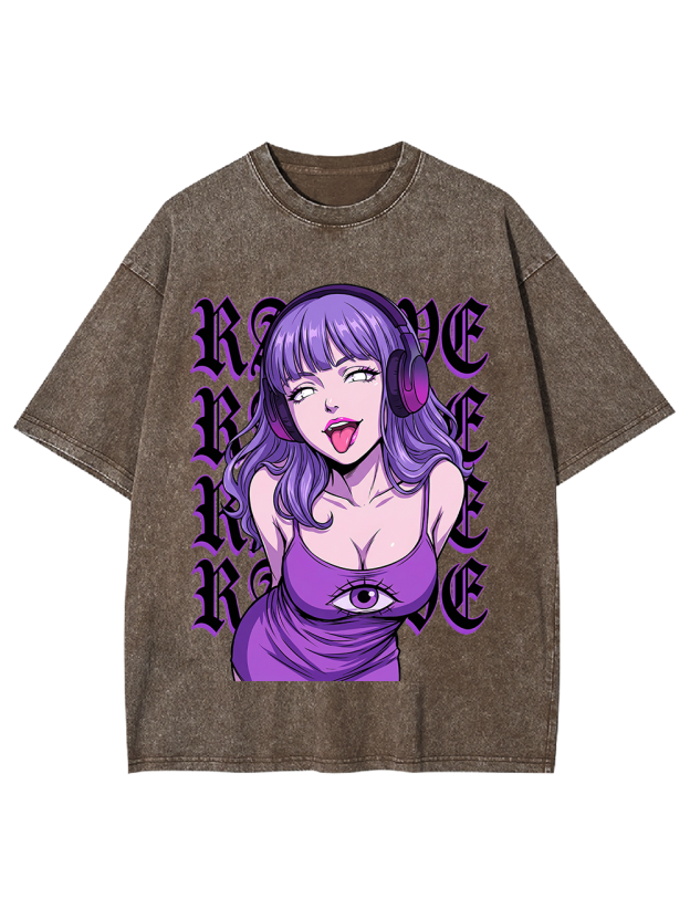 Cyber Raver Third Eye Washed Tshirt