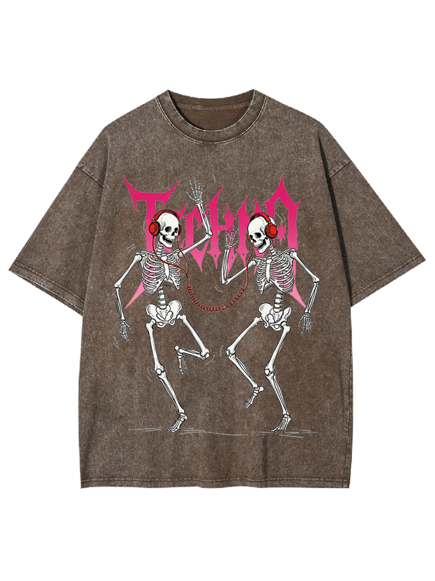 Techno Till Death Washed Tshirt