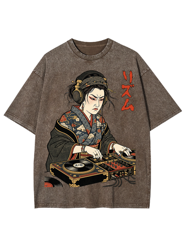 Geisha DJ Rhythm Washed Tshirt