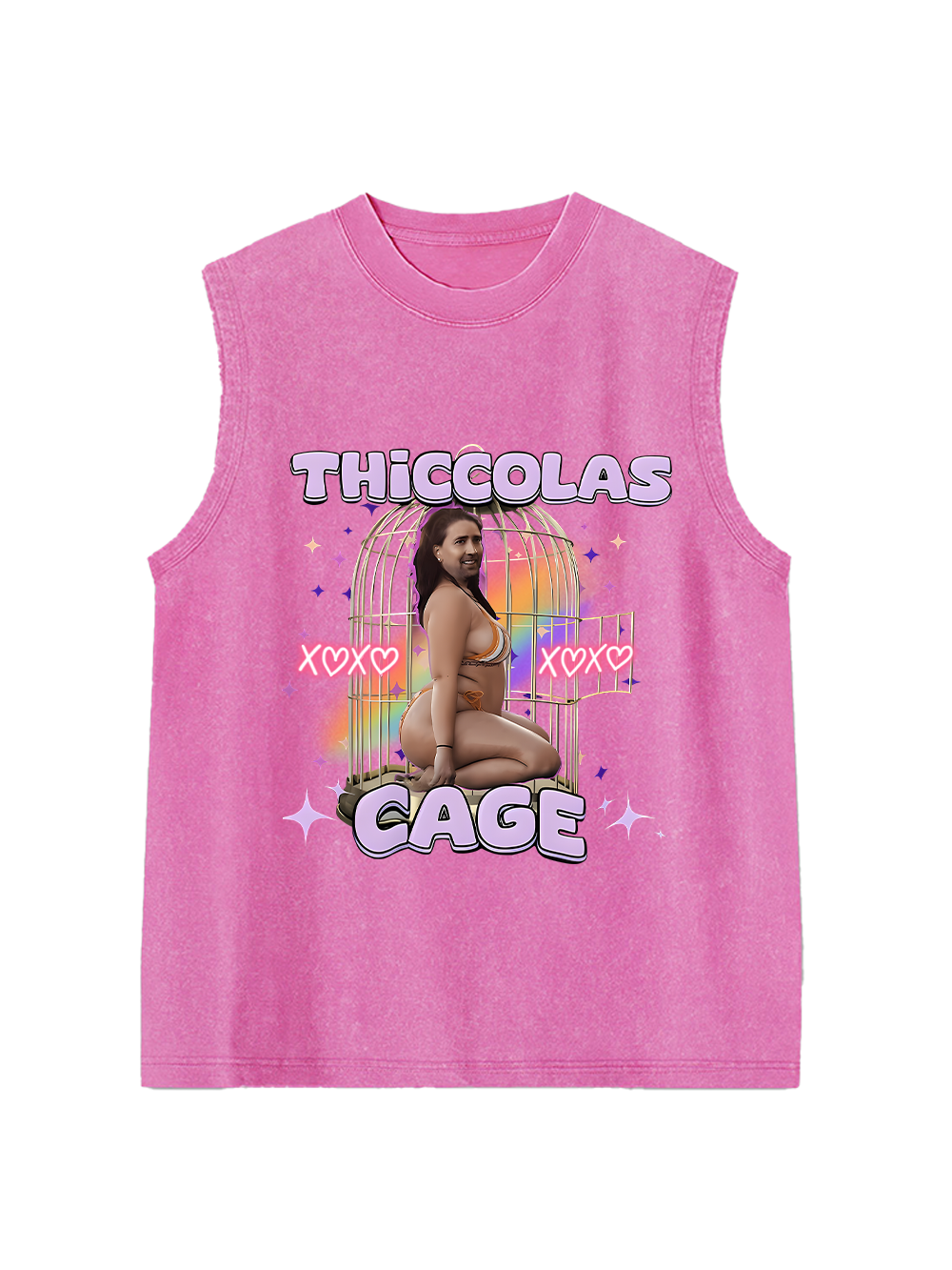 Thiccolas Cage Washed Tank Top