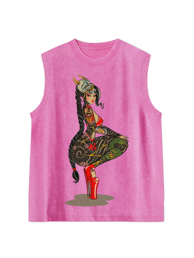 Tattooed Warrior Washed Tank Top