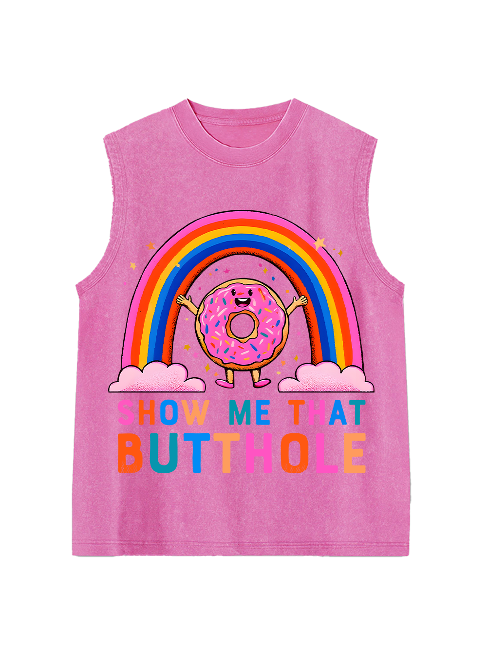 SHOW ME THAT BUTTHOLE Washed Tank Top