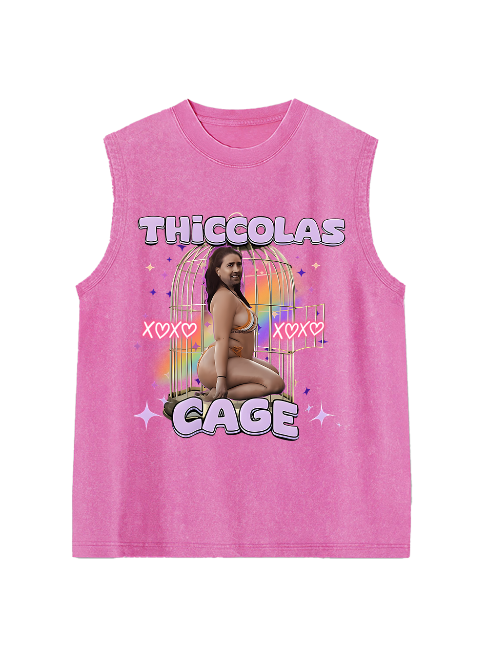 Thiccolas Cage Washed Tank Top