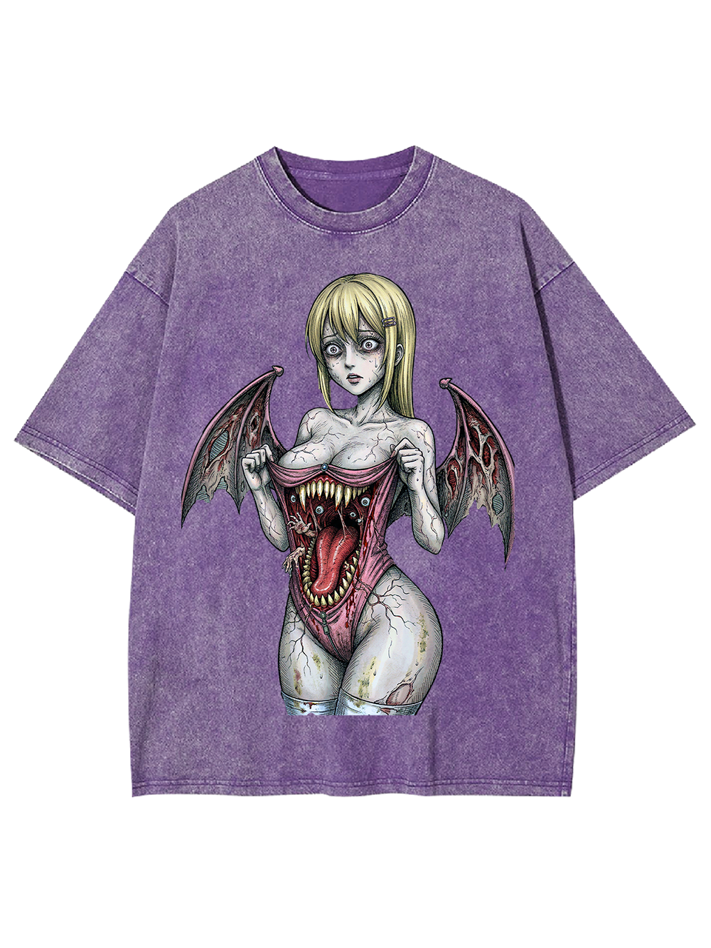Bat Wings & Bite Washed Tshirt