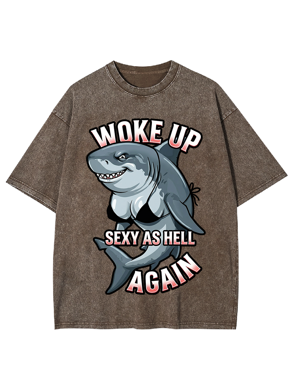 WOKE UP SEXY AS HELL AGAIN Washed Tshirt