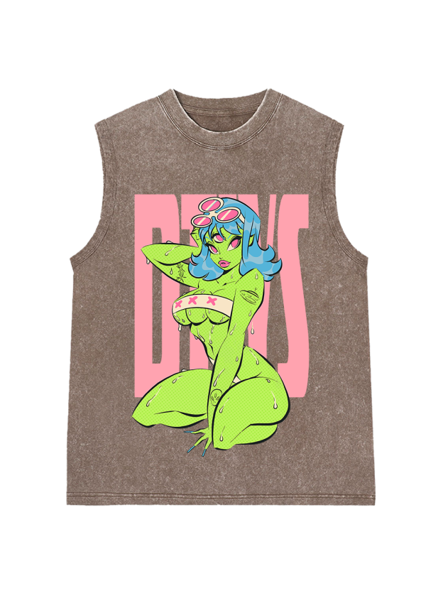 Alien Diva Washed Tank Top