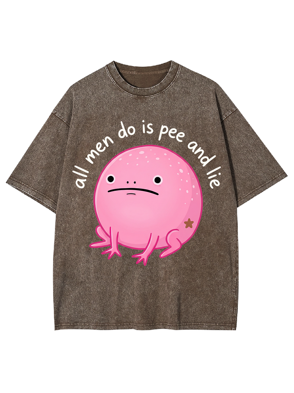 All men do is pee and lie Washed Tshirt