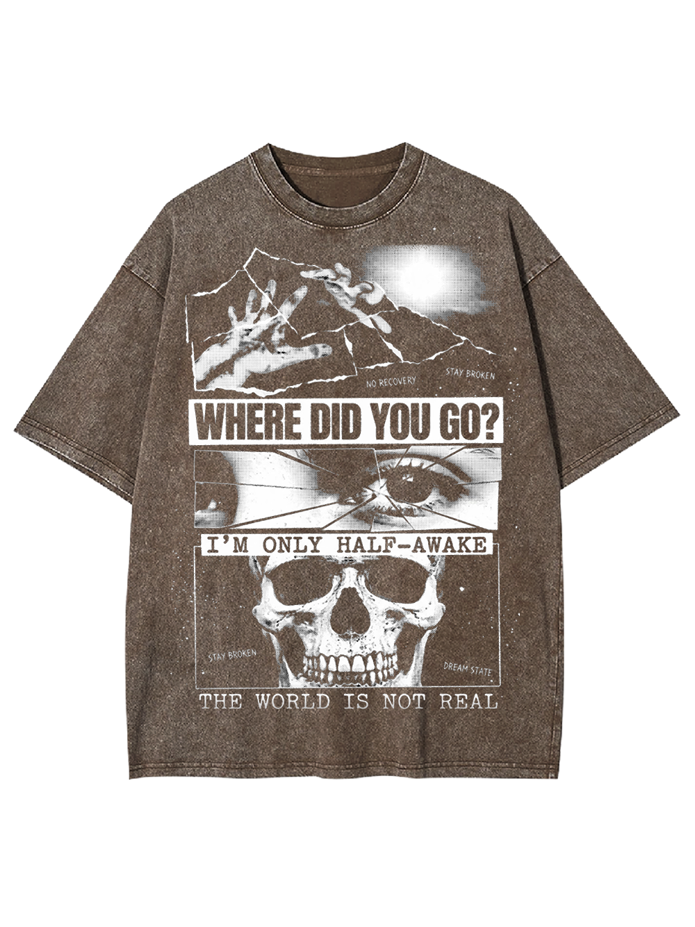 THE WORLD IS NOT REAL Washed Tshirt