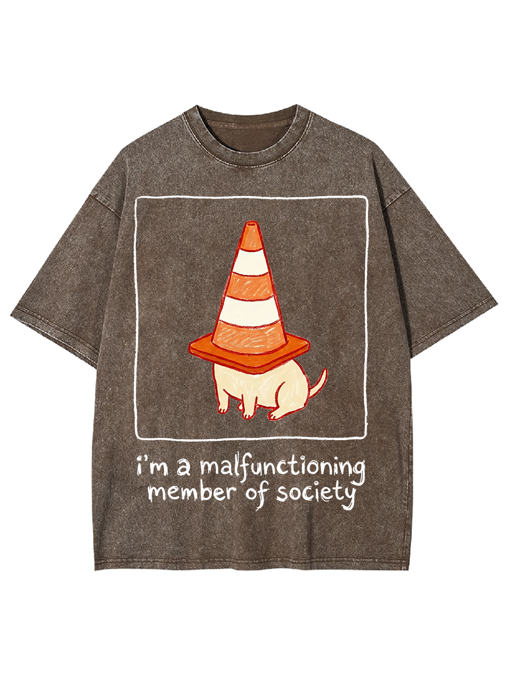 i’m a malfunctioning member of society Washed Tshirt