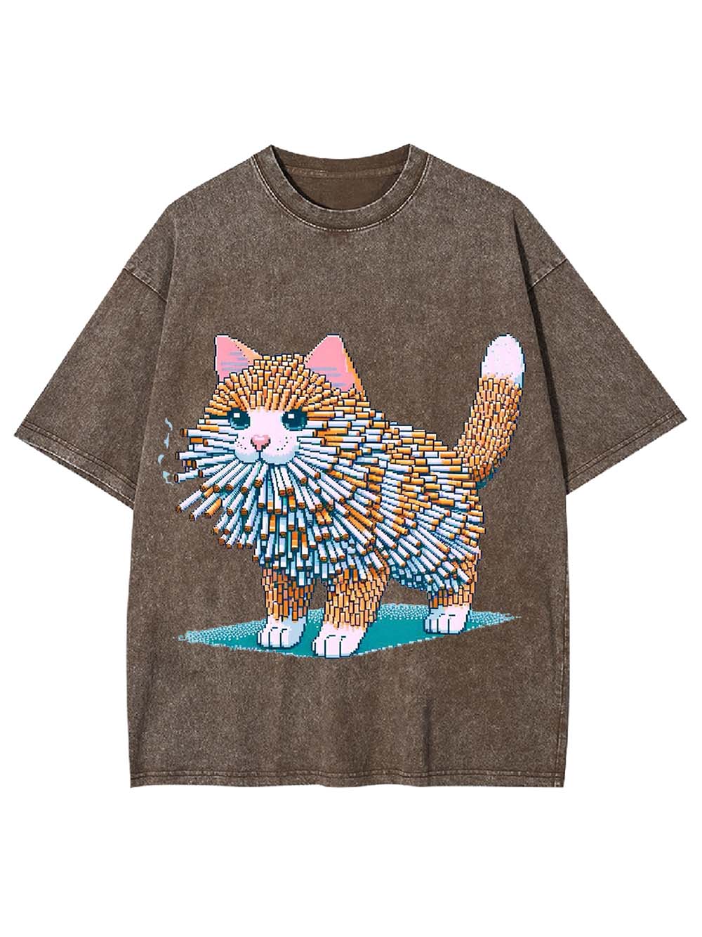 Cigarette Cat Washed Tshirt