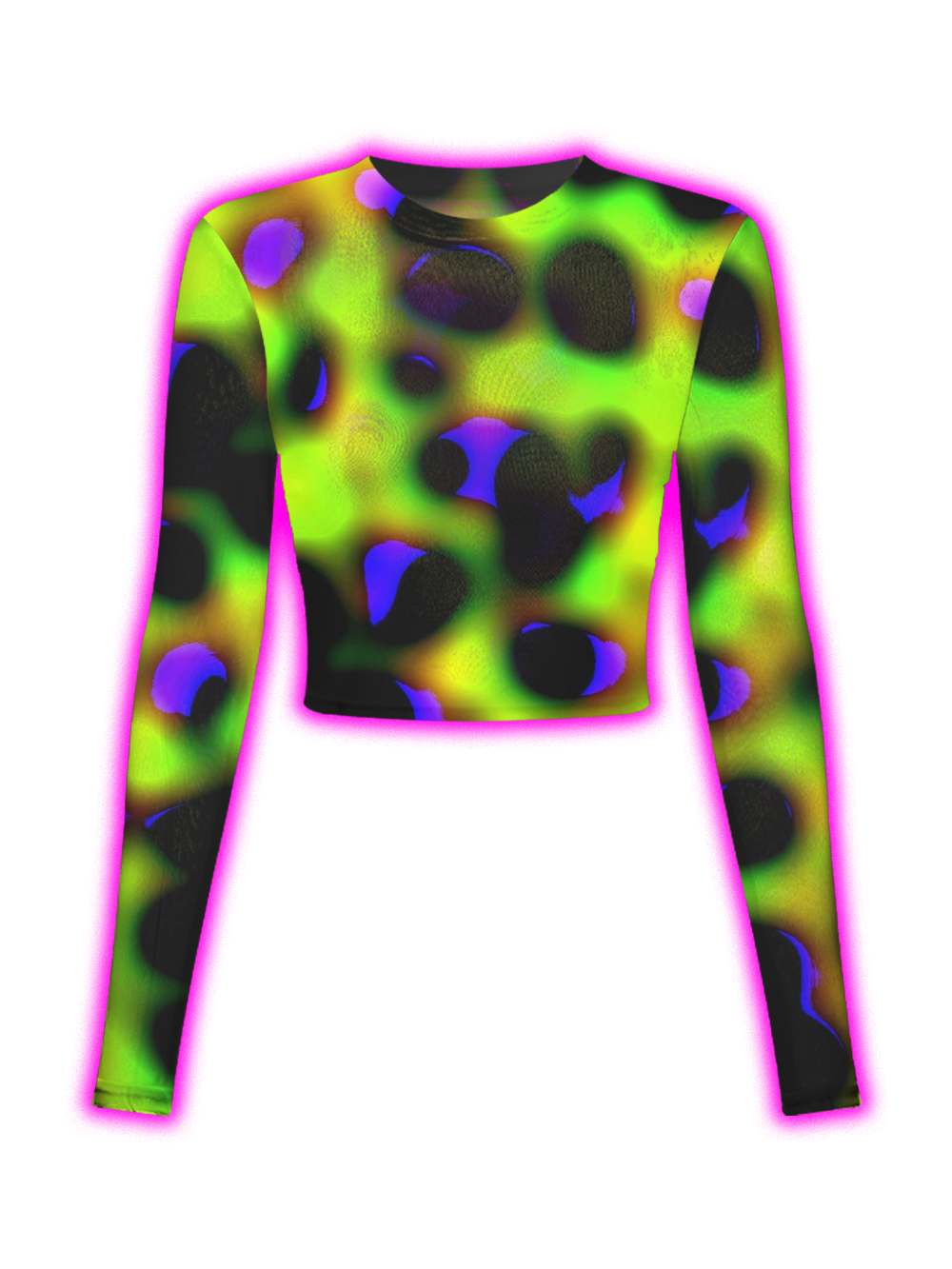 Cyber Glow Bubble Texture Mesh Top