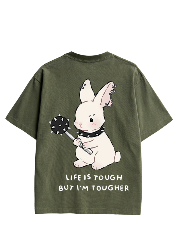 Tough Bunny Double Sided Print Washed TShirt