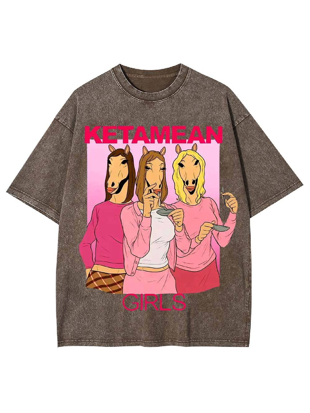 Ketamean Girls Washed Tshirt