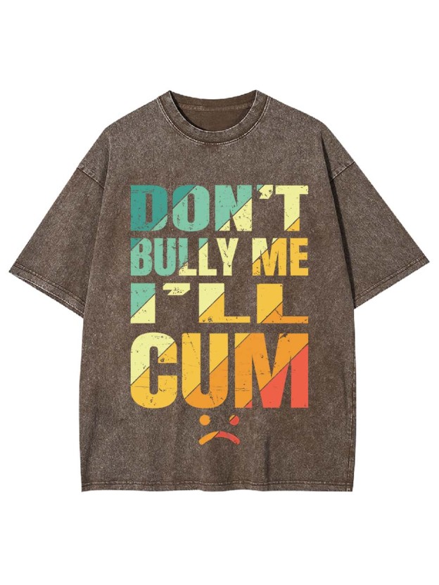 Don't Bully Me I'll Cum Washed Tshirt