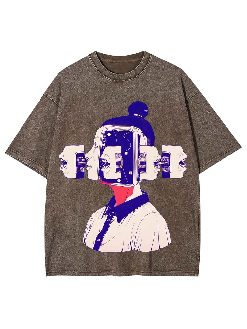 FRAGMENTED VOICES OF THE MIND WASHED TSHIRT