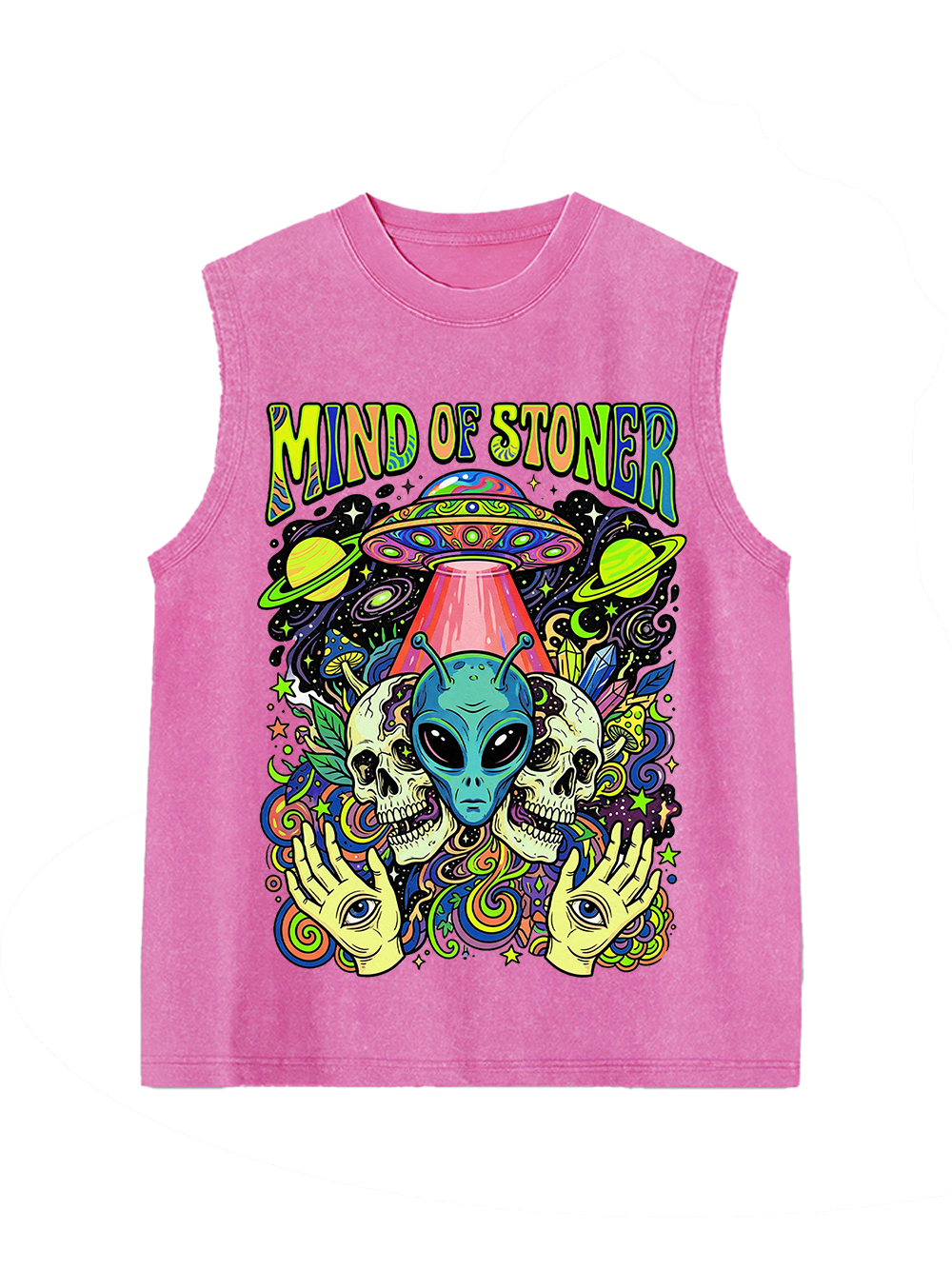 MIND OF STONER Washed Tank Top