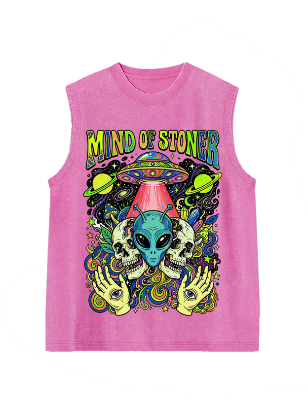 MIND OF STONER Washed Tank Top