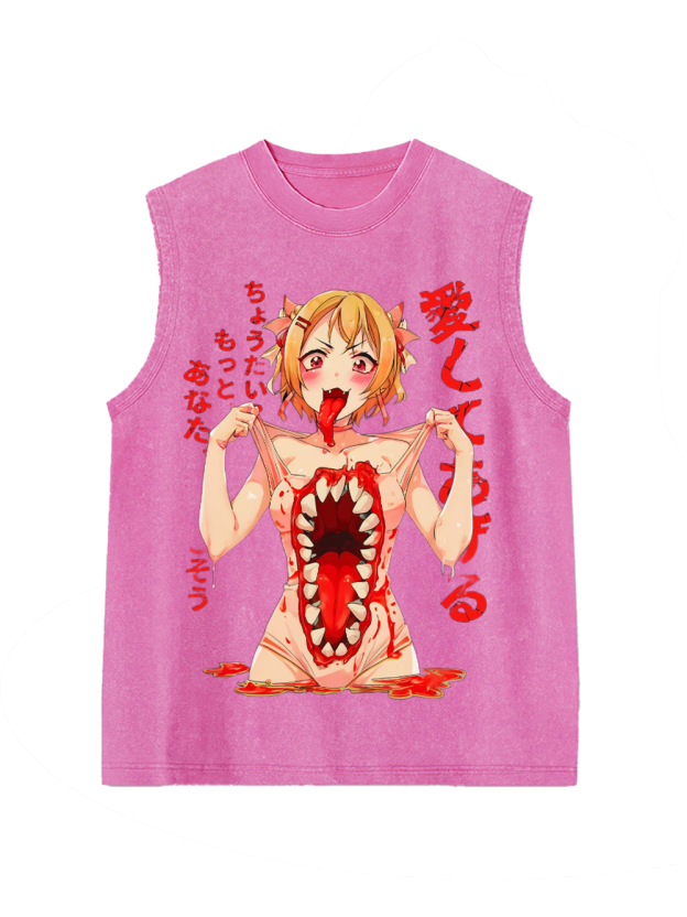 Love Devours All Washed Tank Top
