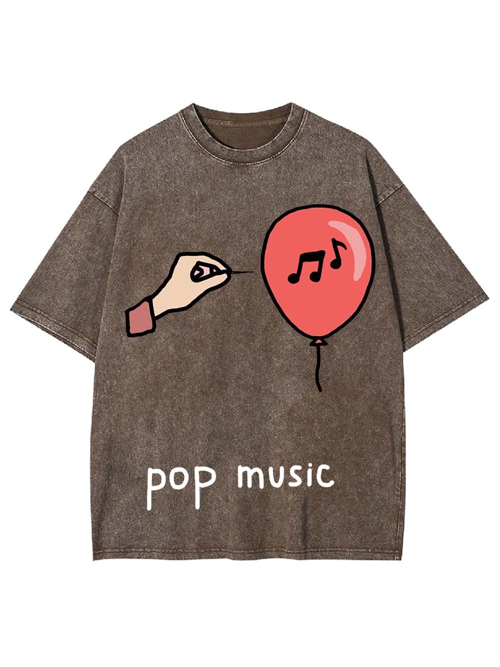 Pop Music Washed Tshirt