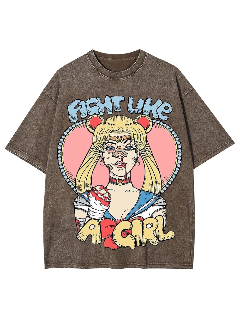 Ficht Like A Girl Washed Tshirt