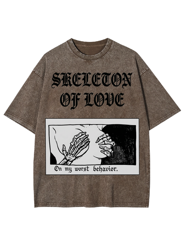 Skeleton of Love Washed Tshirt