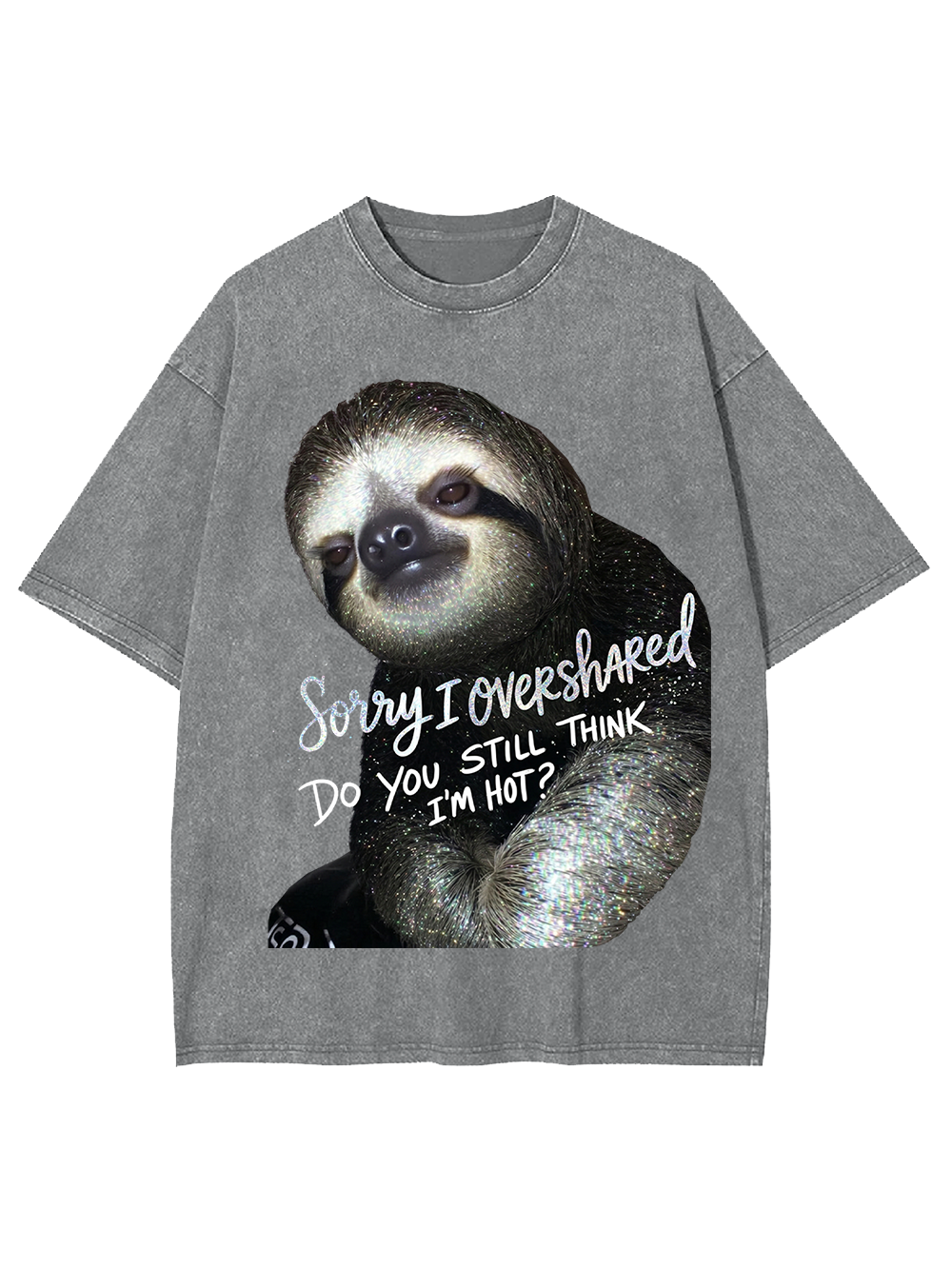 Cute Lazy Sloth Washed Tshirt