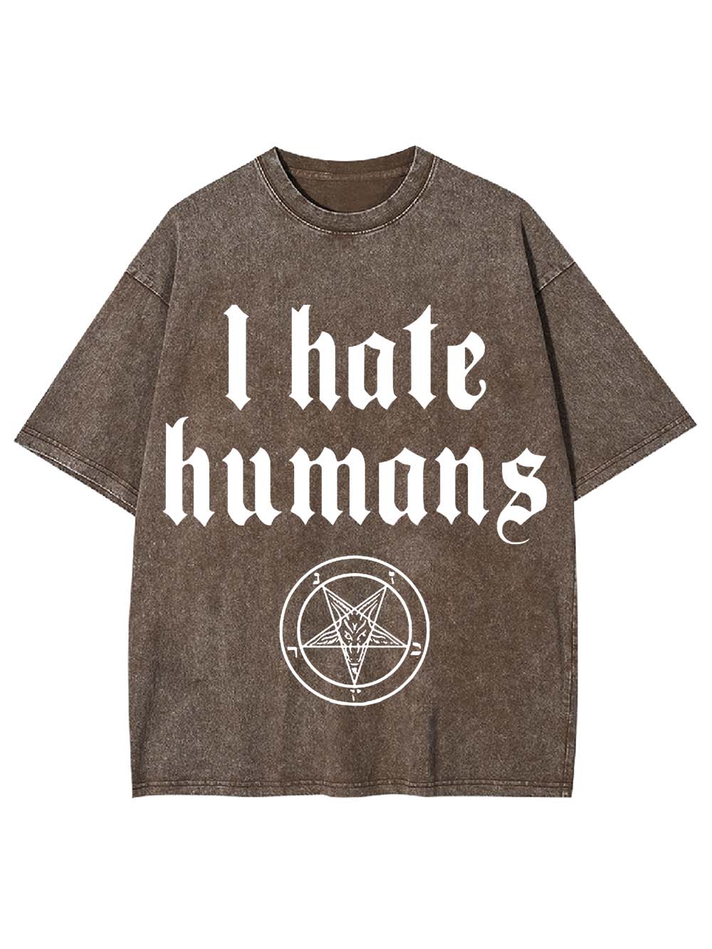 I HATE HUMANS WASHED TSHIRT